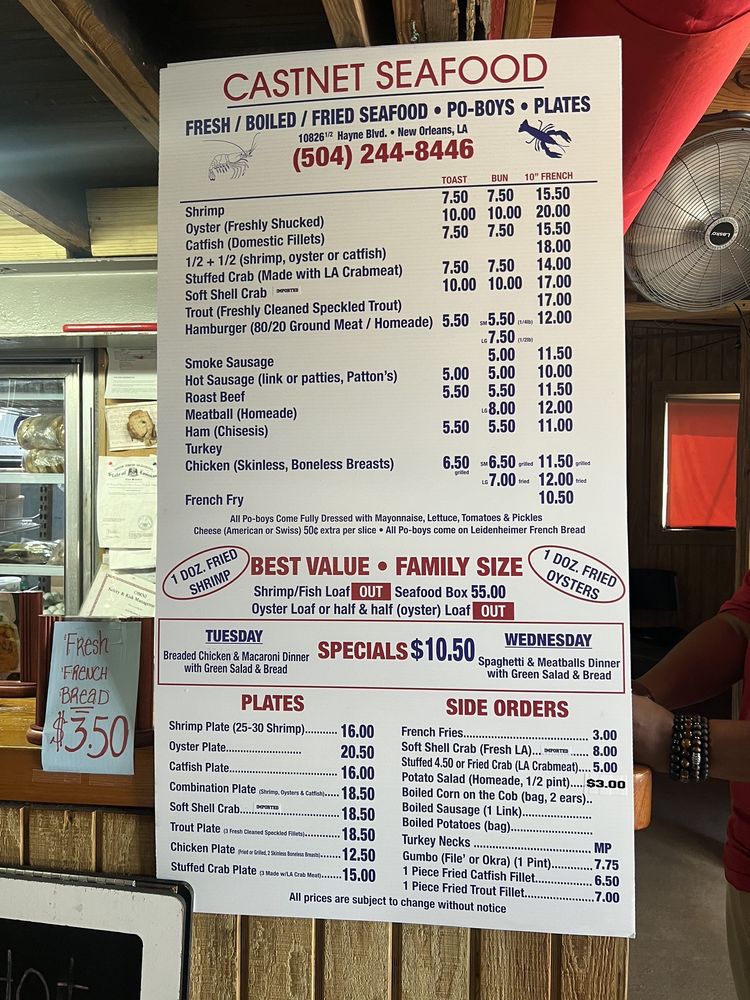 Castnet Seafood Menu： Authentic Flavors in New Orleans