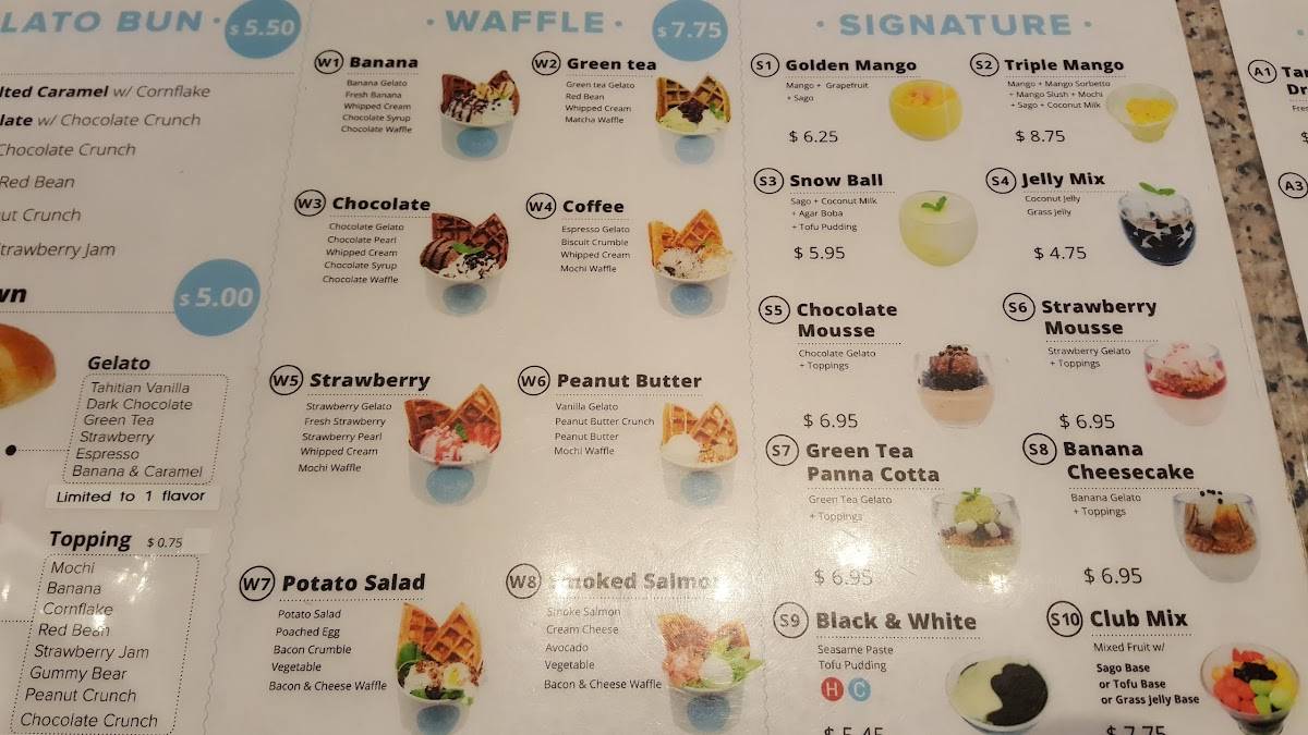 aqua club dessert menu