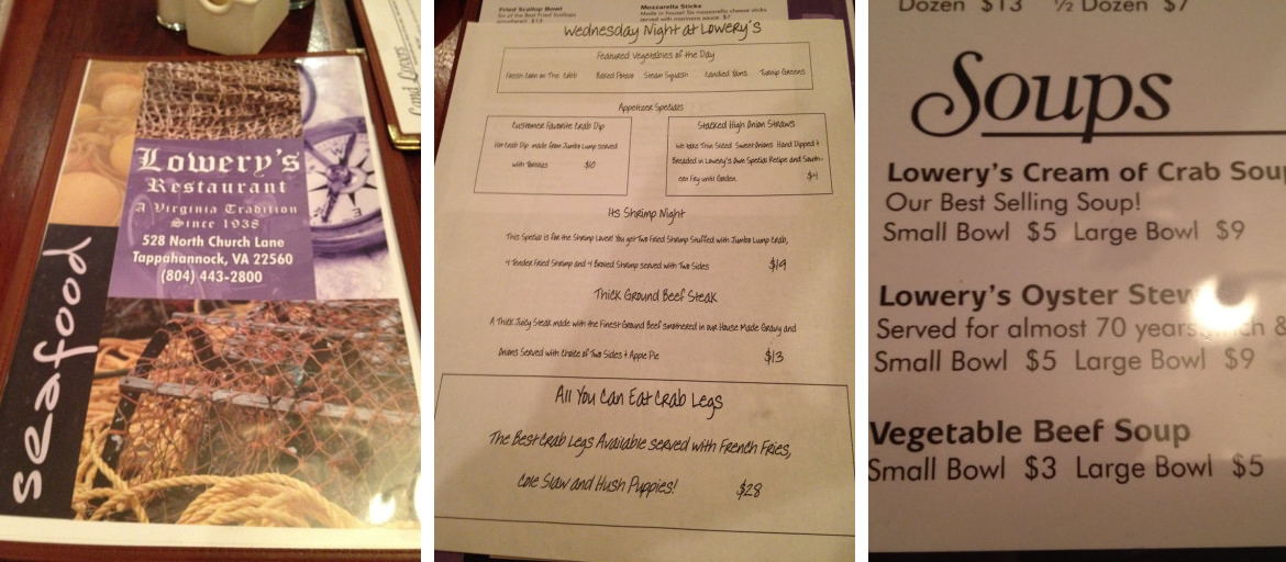 Lowerys Seafood Restaurant Tappahannock VA Menu: Explore Delicious Seafood Options